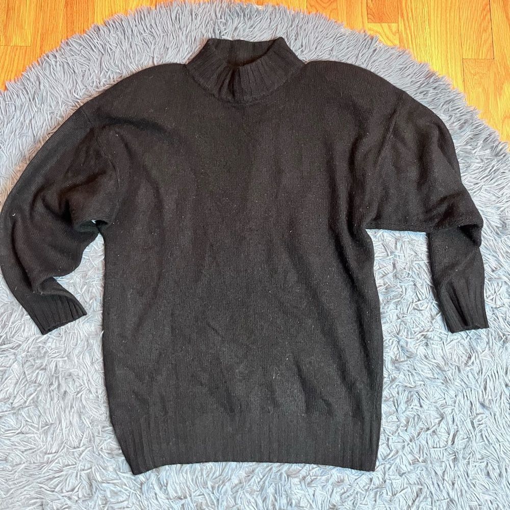 Vintage Limited Express Black Oversized 100% Cashmere Sweater Size S